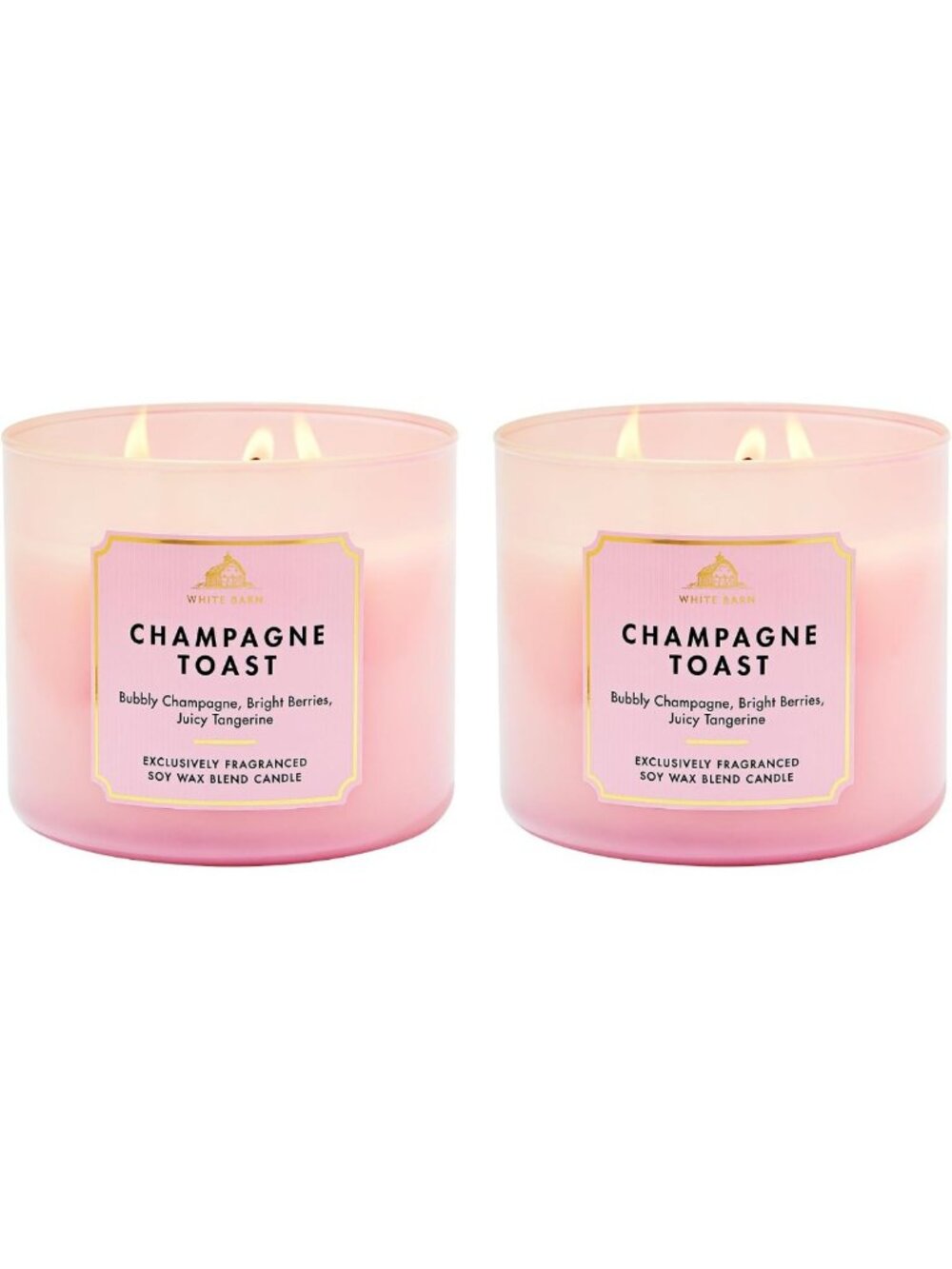 Champagne Toast 3-Wick Candle Set - Soy Wax Blend, Cozy Home Decor, Gift Idea